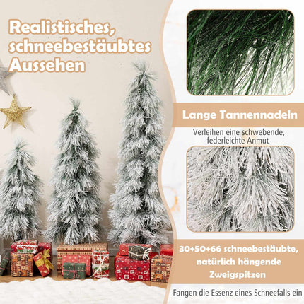 Dirbtinė Kalėdų eglutė su lemputėmis, 90-150 cm, snieguota