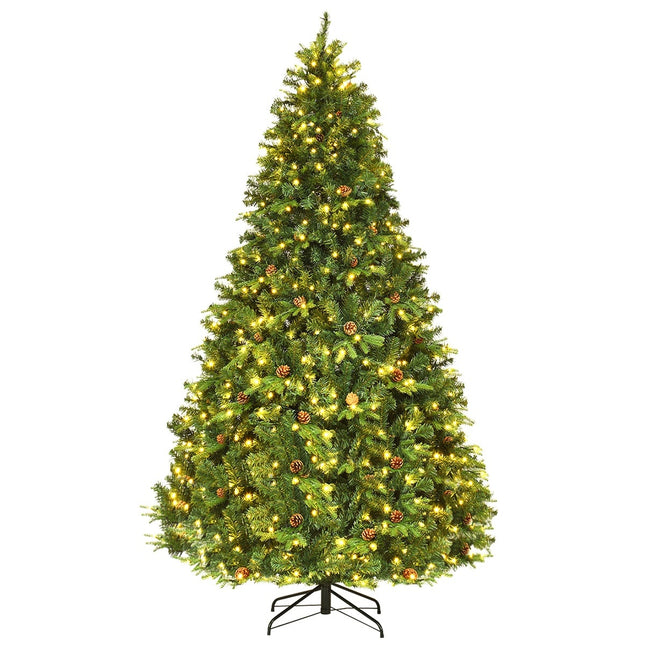 Dirbtinė Kalėdų eglutė su LED lemputėmis, 240 cm, žalia