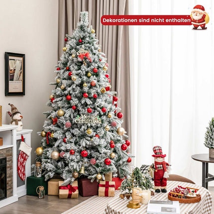 Dirbtinė Kalėdų eglutė su sniegu, 215 cm, 300 LED lempučių