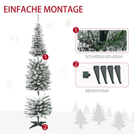 180 cm artificial Christmas tree, frosted with snow, 390 tips