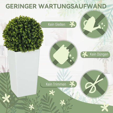 Dirbtinių eukalipto kamuoliukų rinkinys, 65 cm, apsaugoti nuo UV spindulių, žali