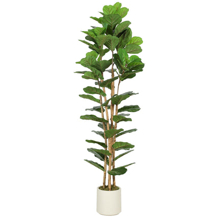 Dirbtinis figmedis su smuiko lapais, 180 cm, medinis kamienas, vazonas