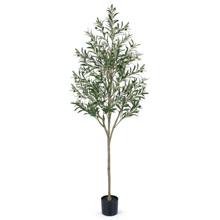 Artificial Olive Tree 190 cm with 38 Olives and 866 Leaves, Indoor Faux Plant