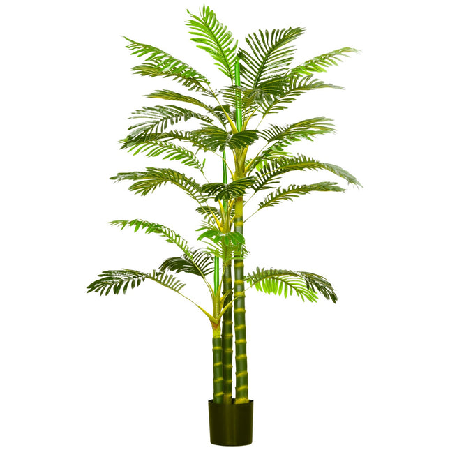 Dirbtinė palmė 190 cm dirbtinis augalas, plastikiniai dirbtiniai augalai vazone, dirbtinė palmė, netikras augalas svetainei, miegamajam, biurui, sodui, moderni dekoracija, dovana