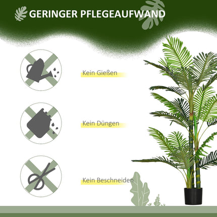 Dirbtinė Palmė, Dirbtinis Augalas, Cemento Užpildas, 150 Cm, Žalias Vidui