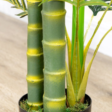 Dirbtinė Palmė, Dirbtinis Augalas, Cemento Užpildas, 150 Cm, Žalias Vidui