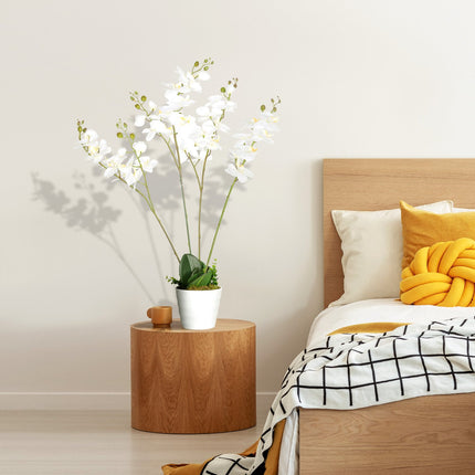White orchid artificial plant in pot, 75cm - Indoor decor