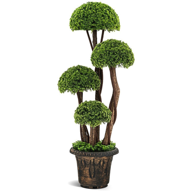 Artificial topiary tree made of cedar wood decorative artificial tree 90 cm
