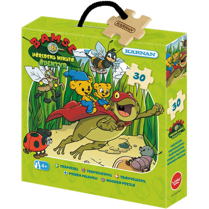 Ash puzzle in wood 30 pieces Bamse and the world's smallest adventure
