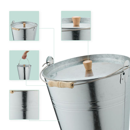 Peleninė su dangteliu 12,5 l