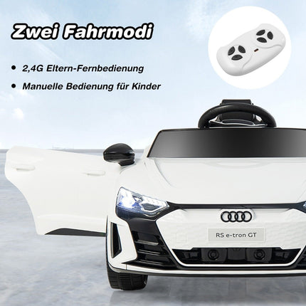 Audi RS children's electric car with 2.4 G remote control with music and headlights white