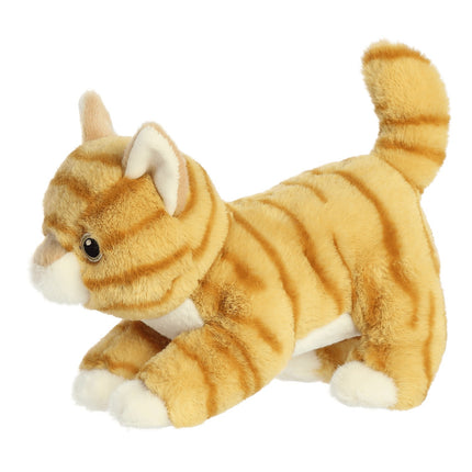 Aurora Eco Nation pliušinis oranžinis dryžuotas žaislas, 15 cm