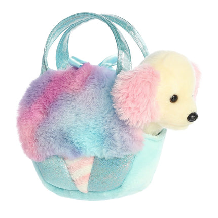 Aurora Fancy Pals pliušinis šuniukas cukraus vatos maišelyje, 20 cm