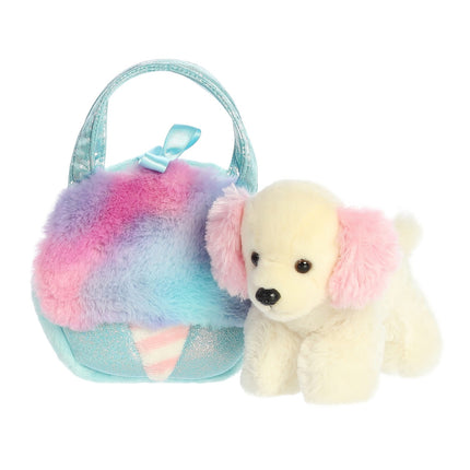 Aurora Fancy Pals pliušinis šuniukas cukraus vatos maišelyje, 20 cm