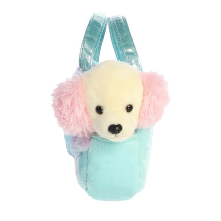 Aurora Fancy Pals pliušinis šuniukas cukraus vatos maišelyje, 20 cm