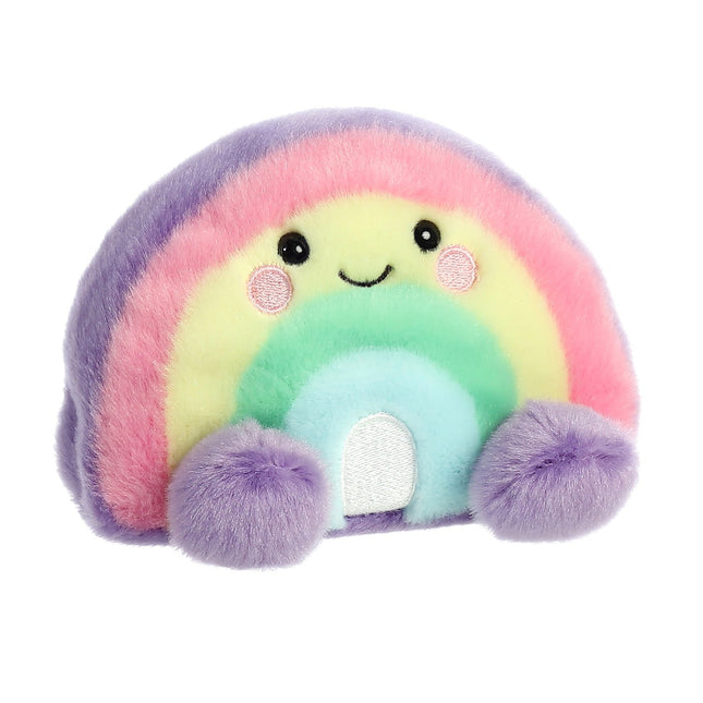 Pliušinis žaislas „Aurora Palm Pals“ vaivorykštė, 7 cm