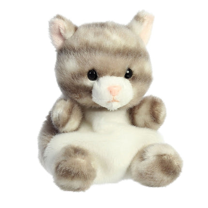 Aurora Palm Pals minkštas žaislas pilka dryžuota katė, 11 cm
