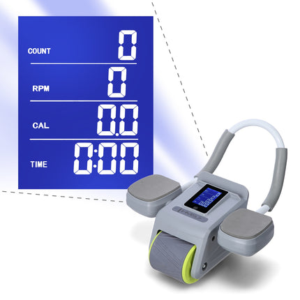 Automatinis pilvo preso pratimų ratas, LCD ekranas, pilkas