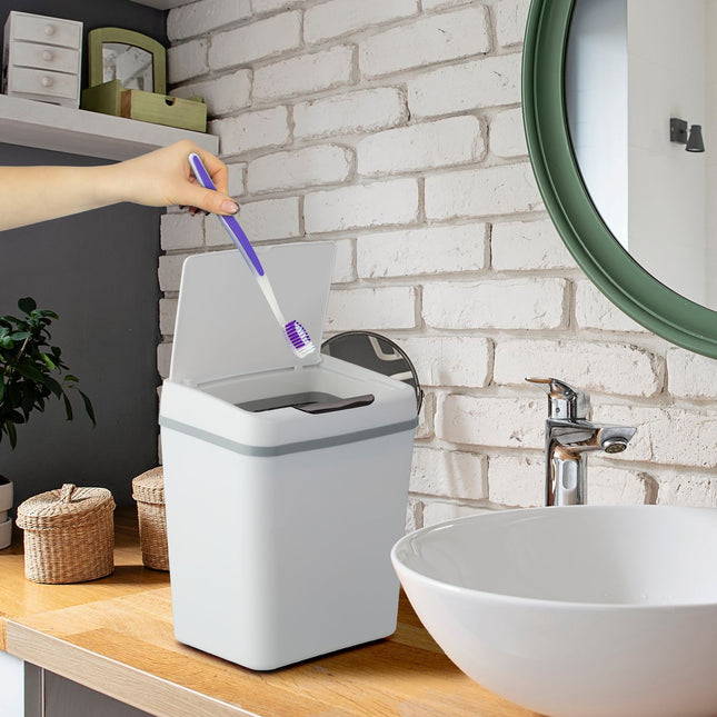 Automatinė vonios kambario šiukšliadėžė su jutikliu, 9 l talpa
