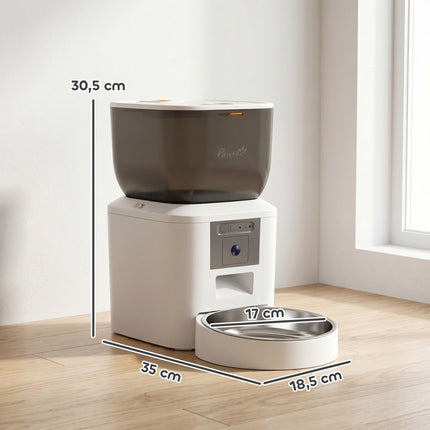 Automatinis kačių šėrykla su kamera, 4 l, 2,4 GHz WiFi, valdymas programėle