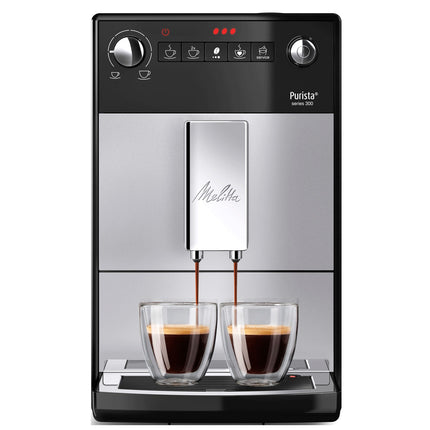 Automatic Coffee Machine, Silver, Quiet Grinder, Adjustable Strength