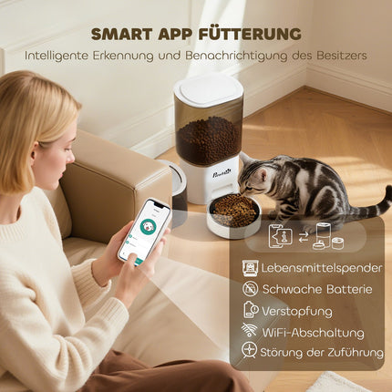 Automatinis naminių gyvūnėlių šėrykla ir 2,5 l vandens dozatorius katėms / šunims