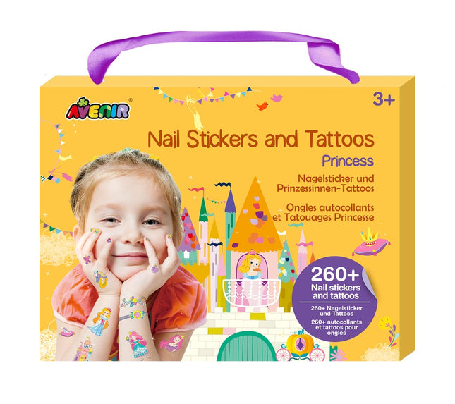 Avenir nagų lipdukai ir tatuiruočių princesė