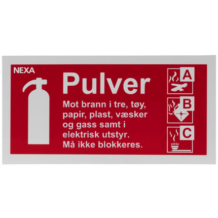 BSP-1020 Sign for powder fire extinguisher