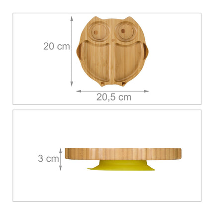 Kūdikio lėkštė su siurbtuku „Pelėda“
