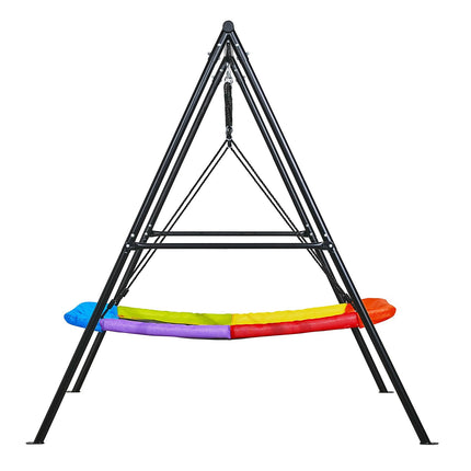 Backyard Swing Set, 60 x 32 in Saucer, 440 lb A-Frame