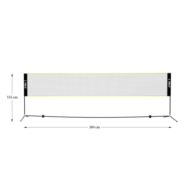 Badmintono tinklas 500 cm - pilnai padengiantis