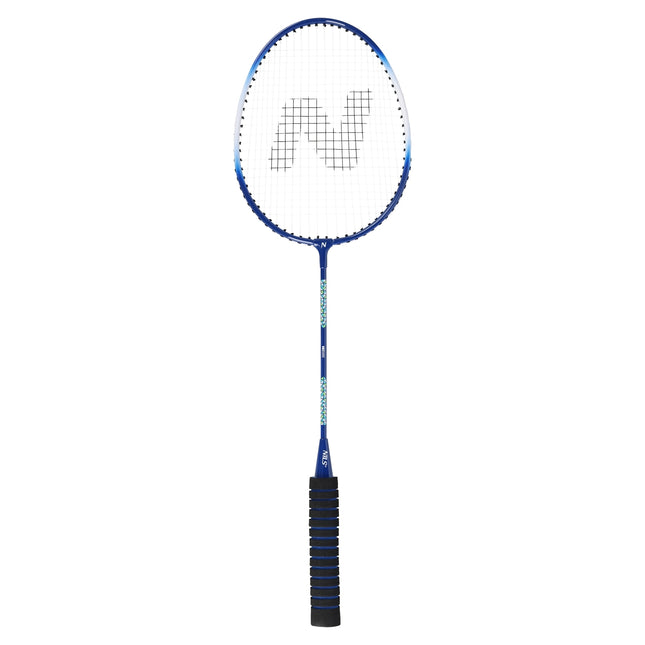 Badmintono rinkinys - 2 aliuminio raketės, 3 plunksninukai, uždangalas