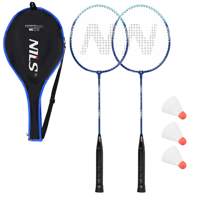 Badmintono rinkinys - 2 raketės, 3 plunksninukai, uždangalas