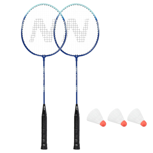 Badmintono rinkinys - 2 raketės, 3 plunksninukai, uždangalas
