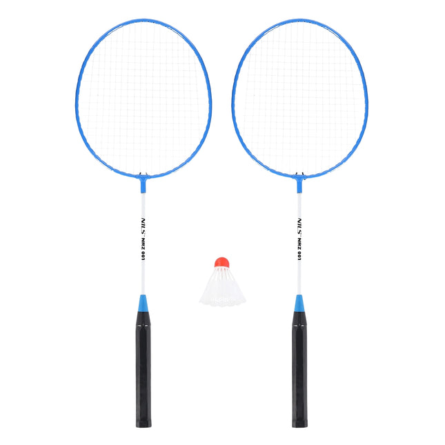 Badmintono rinkinys - 2 raketės, mėlynas, įskaitant plunksninukus