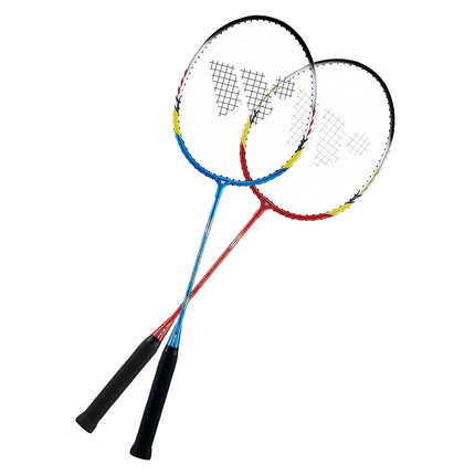 Badmintono rinkinys - 2 raketės, plunksninukai įskaičiuoti