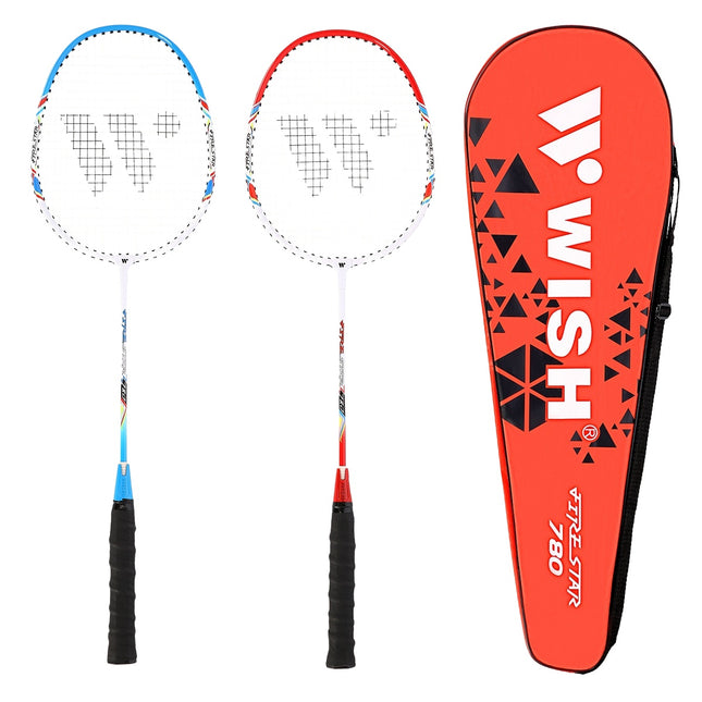 Badmintono rinkinys - 2 raketės, plunksninukai įskaičiuoti