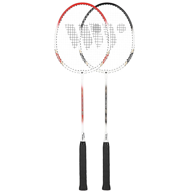 Badmintono rinkinys - 2 raketės, plunksninukai įskaičiuoti