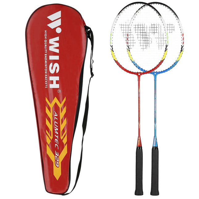 Badmintono rinkinys - 2 raketės, plunksninukai įskaičiuoti