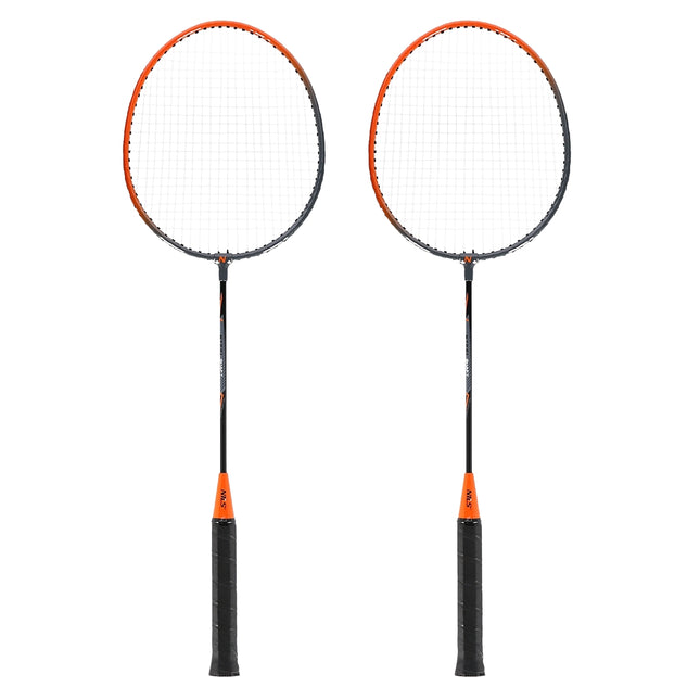 Badmintono rinkinys, 2 plieninės raketės su dangteliu
