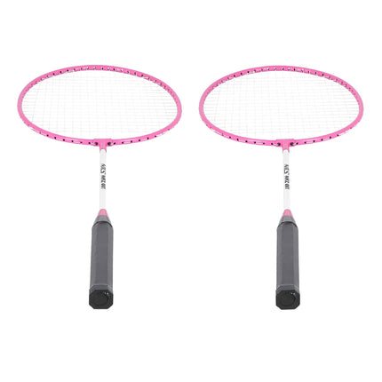 Badmintono rinkinys su 2 raketėmis, rožinis + plunksninukai