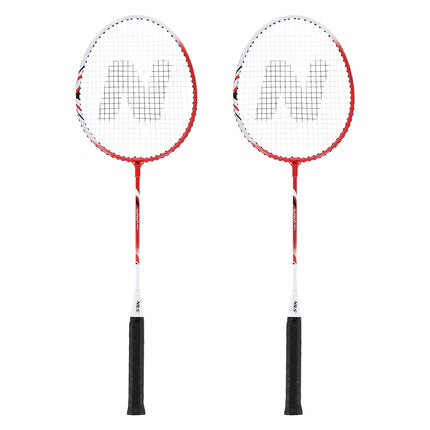 Badmintono komplektas su aliuminio raketėmis ir dangčiu