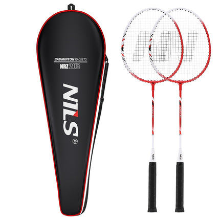 Badmintono komplektas su aliuminio raketėmis ir dangčiu