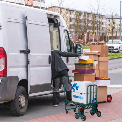 Krepšių vežimėlis laiptams, žalias