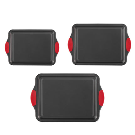 Baking Pan Set, 3-Piece Nonstick Carbon Steel, Stackable