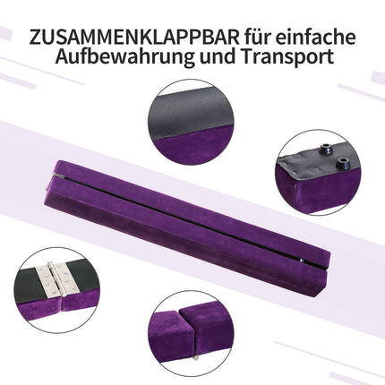 210 cm Foldable balance beam for gymnastics & training