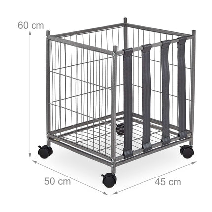 Kamuolių vežimėlis pagamintas iš metalo