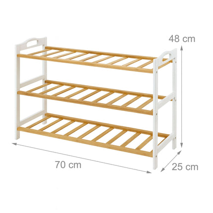 Bambukinis batų stovas, 3 pakopų, talpina 9 poras