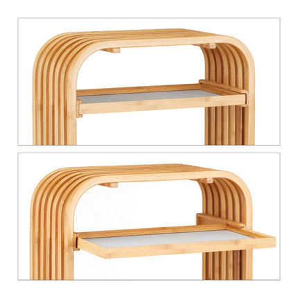 Bamboo Storage Ottoman