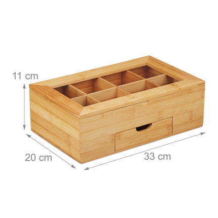Bamboo Tea Box with Drawer